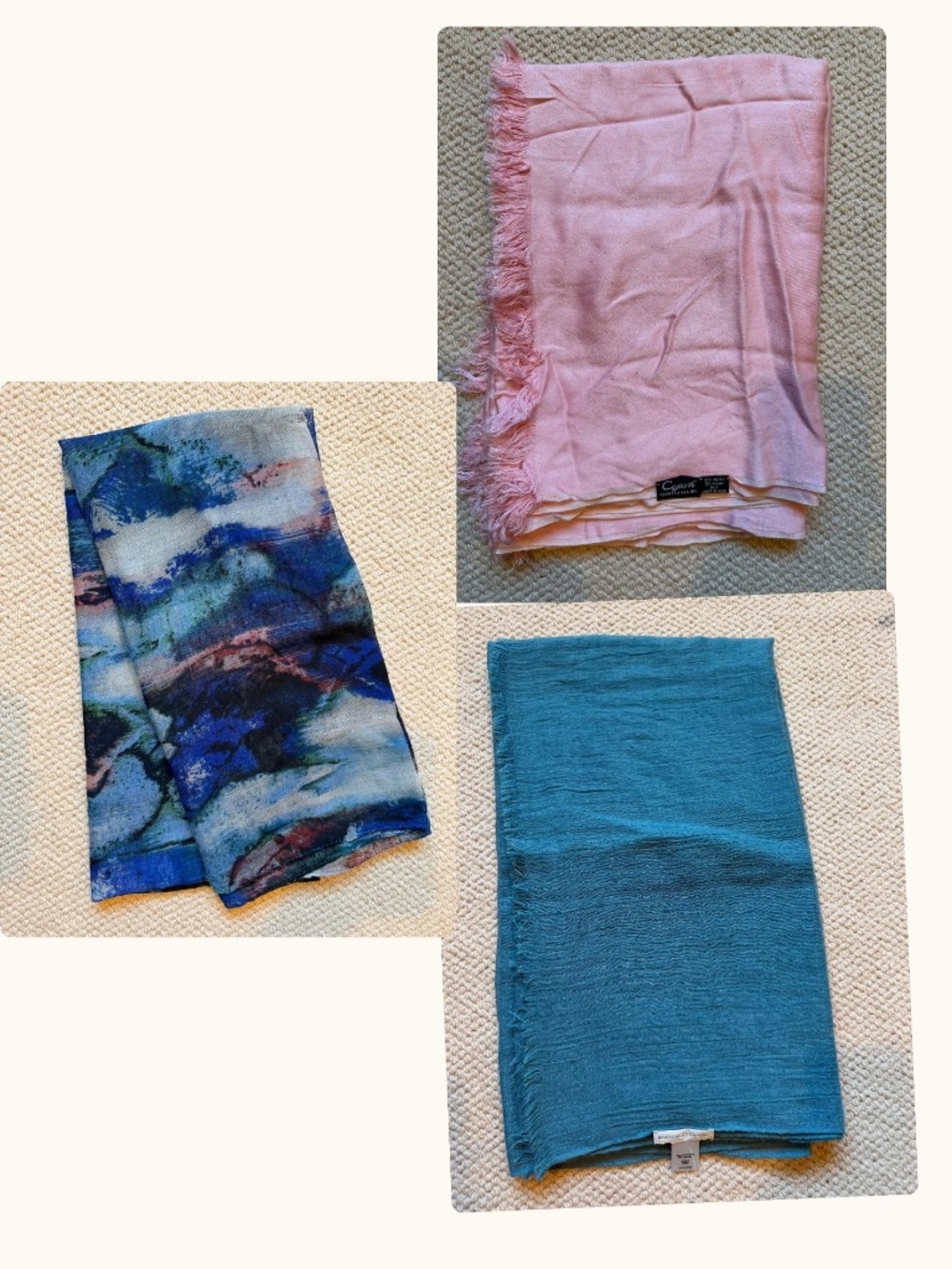 #2981 3 Pc Women’s Fashion Scarf Lot – New York & Company, Lulla Collection & CE